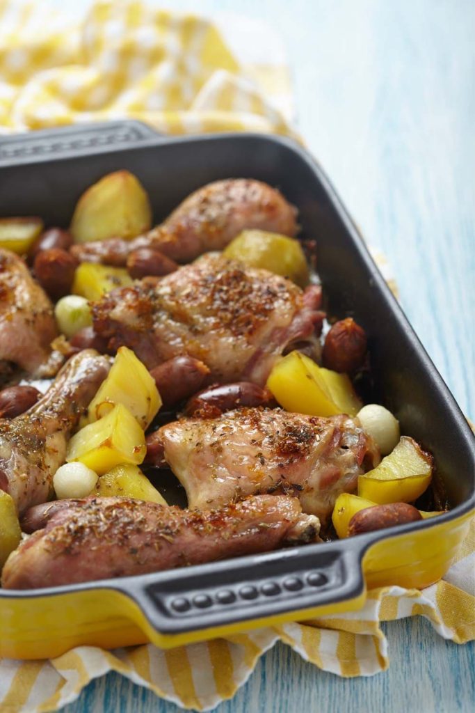 Nigella Chicken Chorizo Tray Bake recipe