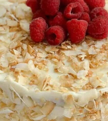Nigella Coconut and Raspberry Cake