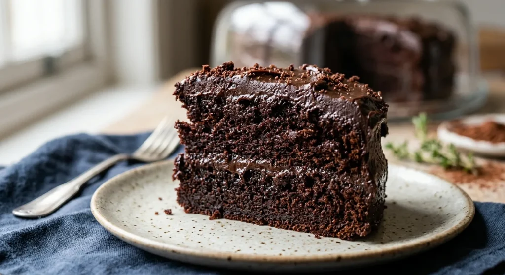 Nigella Fudge Cake - recipe card